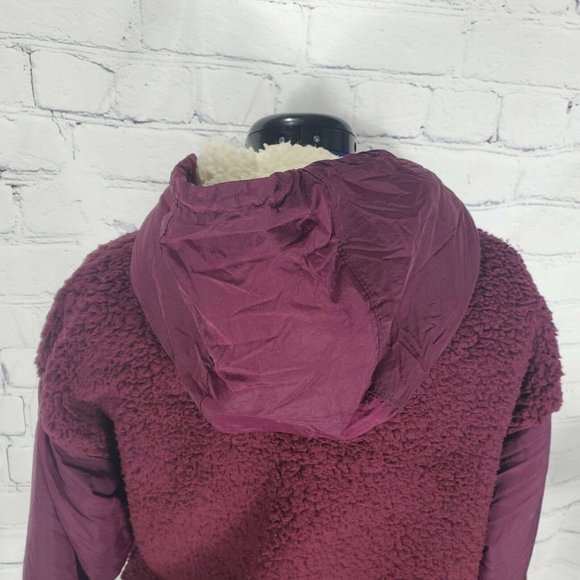 Champion Women's Size M Dark Berry Hooded Fleece Sherpa Jacket - Picture 10 of 12